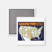 1920 Galveston Texas Poster Magneet (Voorkant / Achterkant)