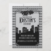 1920, Gatsby Party Invitations Kaart (Voorkant)