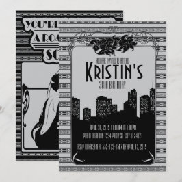 1920, Gatsby Party Invitations Kaart