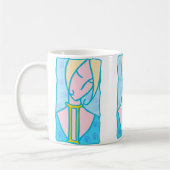 1920 Gemini Woman in blauw met symbool Koffiemok (Links)