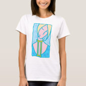 1920 Gemini Woman in blauw met symbool T-shirt (Voorkant)