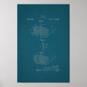 1920  Golf Club Patent Blueprint Art Print (Voorkant)