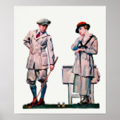 1920 Golf-Waterverf afdrukken Poster (Voorkant)