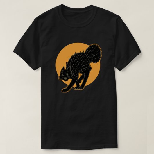 1920 Halloween zwarte kat T-shirt (Design voorkant)