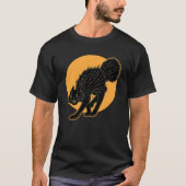 1920 Halloween zwarte kat T-shirt (Voorkant)