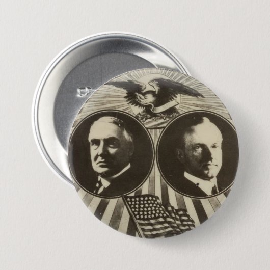 1920 Harding/Coolidge repro Ronde Button 7,6 Cm (Voorkant /achterkant)