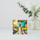 1920. Haute couture  mode Vierkante Visitekaartje (Staand voorkant)