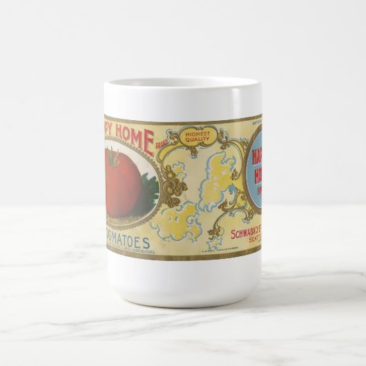  1920 Ingeblikte Tomaten Label Koffiemok (Center)