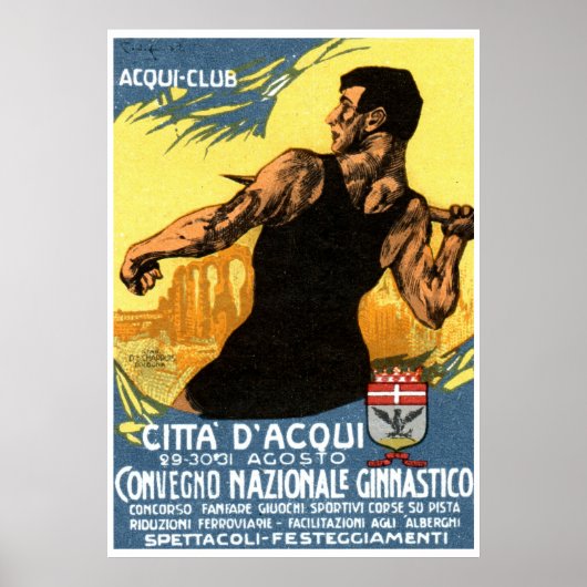 1920 Italiaans Poster voor de gymnastiek (Voorkant)