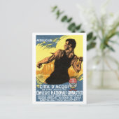 1920 Italiaans Poster voor de gymnastiek Briefkaart (Staand voorkant)