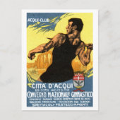 1920 Italiaans Poster voor de gymnastiek Briefkaart (Voorkant)