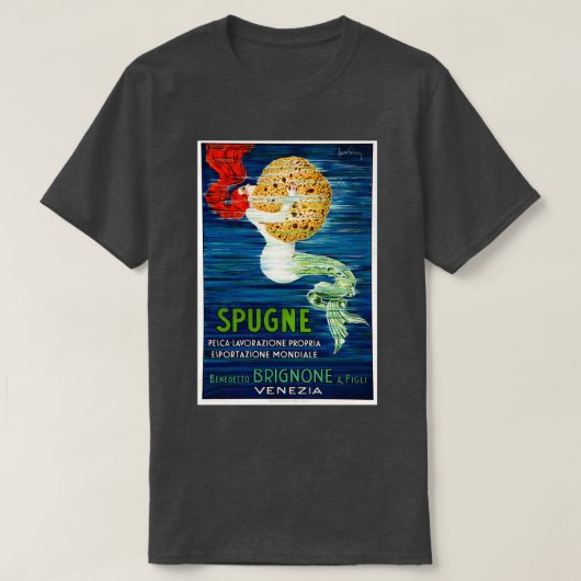 1920 Italiaans Zeemeermin Adverteren Poster T-shirt (Design voorkant)