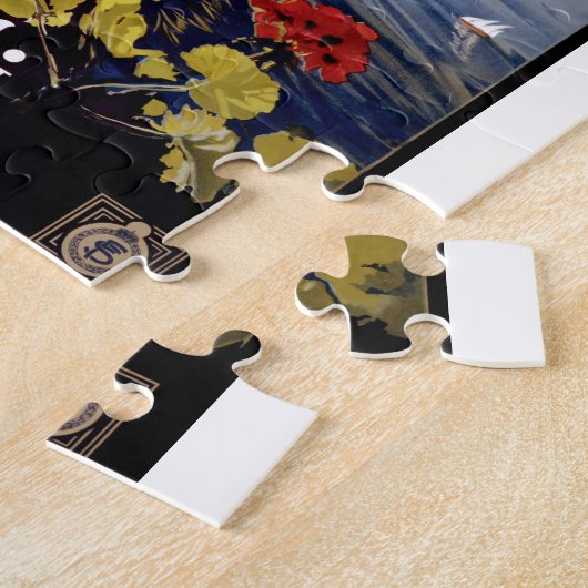 1920 Italiaanse reisposter voor de kust van Amalfi Legpuzzel (Zijkant)