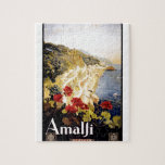1920 Italiaanse reisposter voor de kust van Amalfi Legpuzzel<br><div class="desc">Antiek reisposter 1920,  uitgegeven door Enit ter bevordering van het reizen naar de kust van Amalfi,  een kustlijn aan de zuidkust van de Golf van Salerno aan het Zee van Tyrrheense,  gelegen in de provincie Salerno in Zuid-Italië.</div>