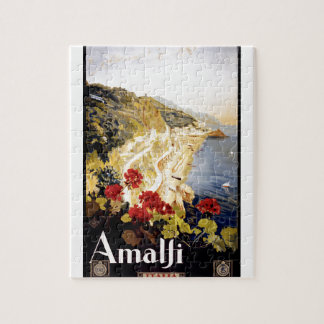 1920 Italiaanse reisposter voor de kust van Amalfi Legpuzzel