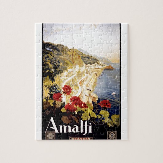 1920 Italiaanse reisposter voor de kust van Amalfi Legpuzzel (Verticaal)
