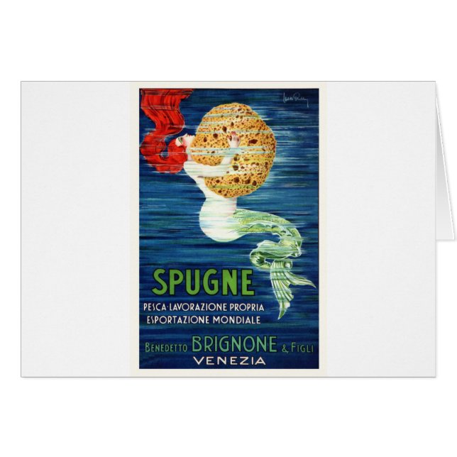1920 Italiaanse Zeemeermin met Sponge Adverteren P (Voorkant Horizontaal)