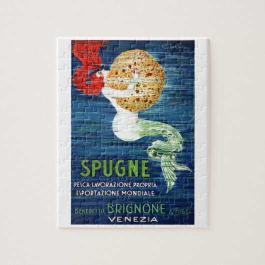 1920 Italiaanse Zeemeermin met Sponge Adverteren P Legpuzzel (Verticaal)