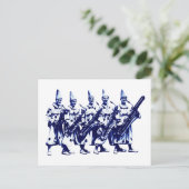 1920 Jazz Clowns, blauw Briefkaart (Staand voorkant)