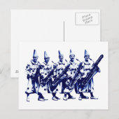 1920 Jazz Clowns, blauw Briefkaart (Voorkant / Achterkant)