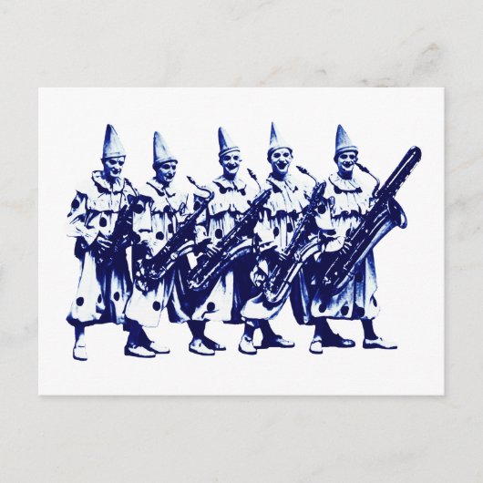 1920 Jazz Clowns, blauw Briefkaart (Voorkant)