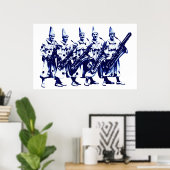 1920 Jazz Clowns, blauw Poster (Thuiskantoor)