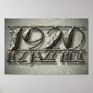 1920 Jazz Time Dance Style Music Billboard Poster