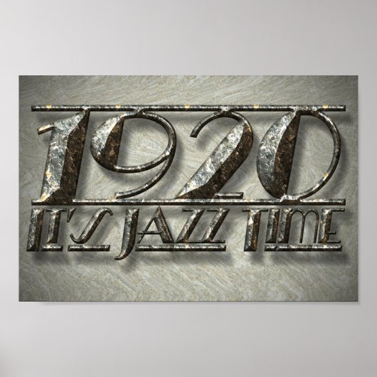1920 Jazz Time Dance Style Music  Billboard Poster (Voorkant)