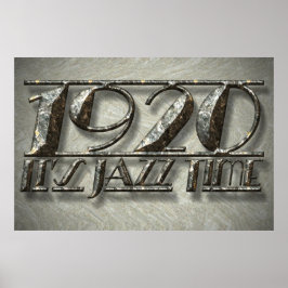 1920 Jazz Time Dance Style Music Vintage Billboard Poster