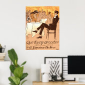 1920  karikatuur Argentinië — Specificaties muziek Poster (Thuiskantoor)