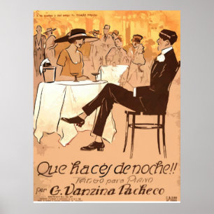 1920  karikatuur Argentinië — Specificaties muziek Poster