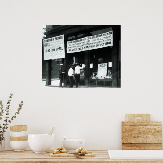 1920 KENTUCKY GEEFT DROOG - VERBOD POSTER (Keuken)