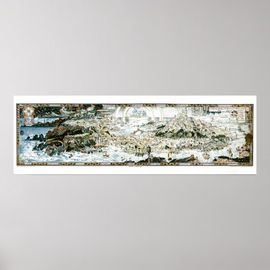 1920 Klassieke Fairyland Imaginaire Kaart Poster (Voorkant)