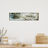 1920 Klassieke Fairyland Imaginaire Kaart Poster (Keuken)