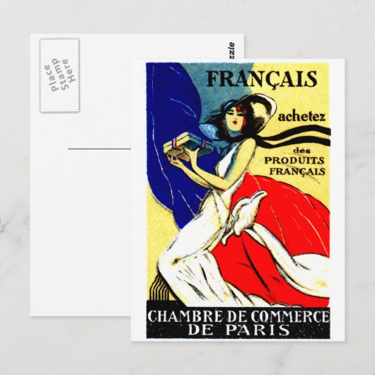 1920 Koop Poster voor Franse producten Briefkaart (Voorkant / Achterkant)
