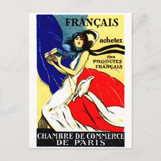 1920 Koop Poster voor Franse producten Briefkaart (Voorkant)