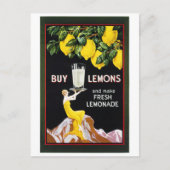 1920 limonade Poster teruggezet Briefkaart (Voorkant)