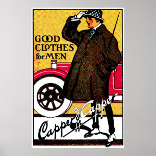 1920  Mannen Kleding Poster
