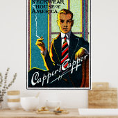 1920  Mannen Stropdassen Poster (Keuken)