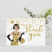 1920 meisje met flauwte Hartelijk dank Bedankkaart (Staand voorkant)