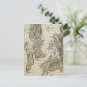 1920 Narragansett Bay Newport, RI Harbor Chart Briefkaart (Staand voorkant)