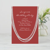 1920 Pearl Surprise Verjaardagsfeest Uitgenodigd r Kaart (Staand voorkant)