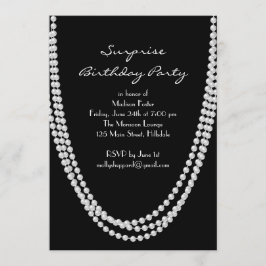 1920 Pearl Surprise verjaardagsfeestje uitnodiging
