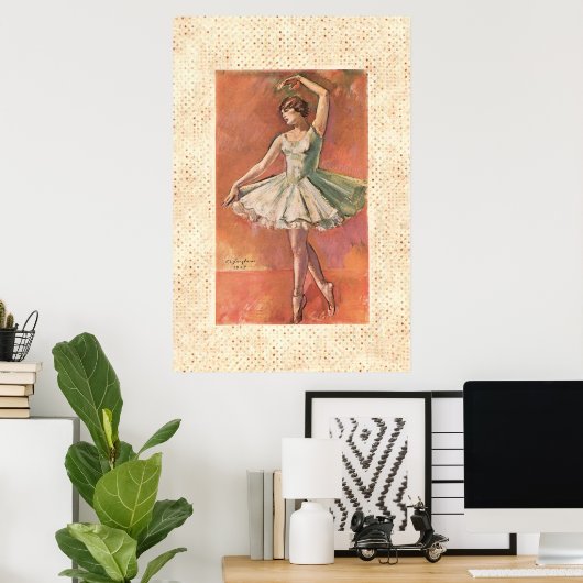  1920 ~ Portret van een Ballerina Poster (Thuiskantoor)