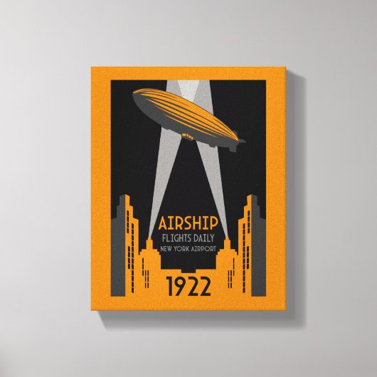 1920 Retro luchtschip reizen Canvas Afdruk (Voorkant)
