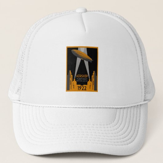 1920 Retro luchtschip reizen Trucker Pet (Voorkant)
