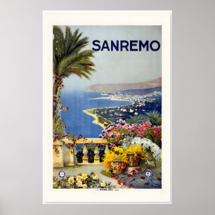 1920 San Remo Italië Vintage Stijl Reisposter Poster