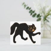 1920 Scary Black Cat Briefkaart (Staand voorkant)