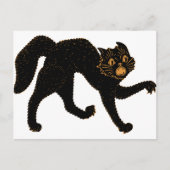 1920 Scary Black Cat Briefkaart (Voorkant)