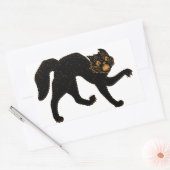 1920 Scary Black Cat Rechthoekige Sticker (Envelop)